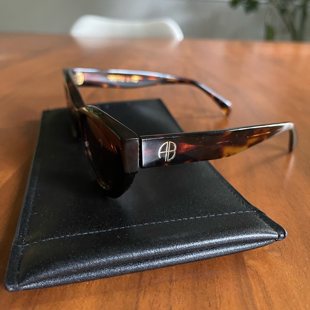 Anine Bing Brown Sunglasses with AB Logo
